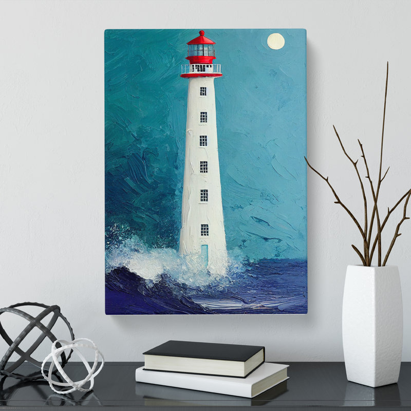 Lighthouse Painted Vol.7 - Wrapped Canvas, 76cm H x 50cm W x 3cm D