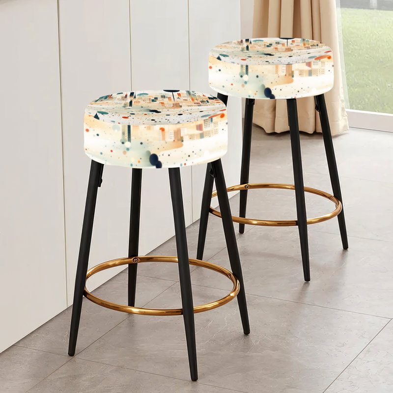 Ensemble de 2 tabourets de bar à pois Estrela