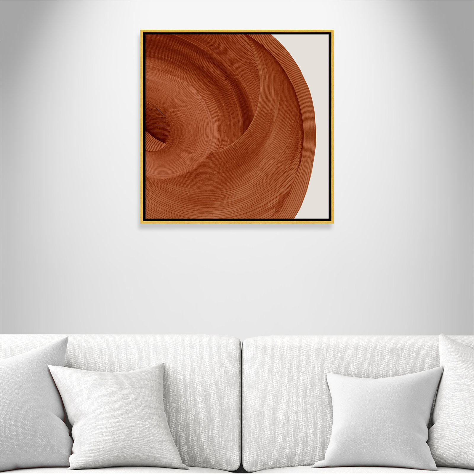 Thormond "Affogato" Painting, 25.5" H x 25.5" W x 2" D, Gold