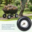 Chariot de jardinage, wagon en poly robuste de 600 lb avec pneus