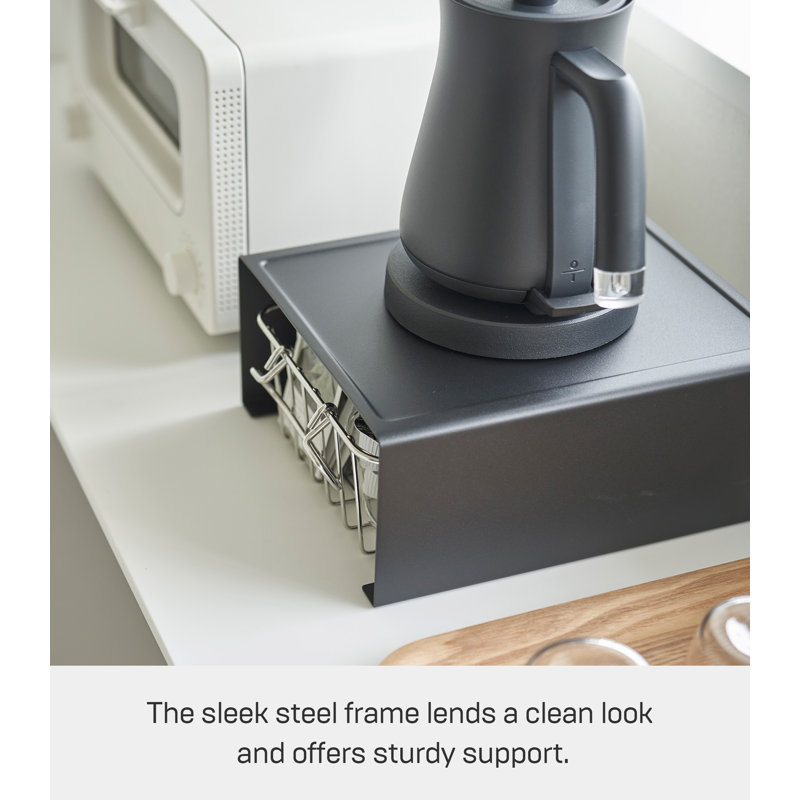 Black Steel Stackable Countertop Storage Shelf