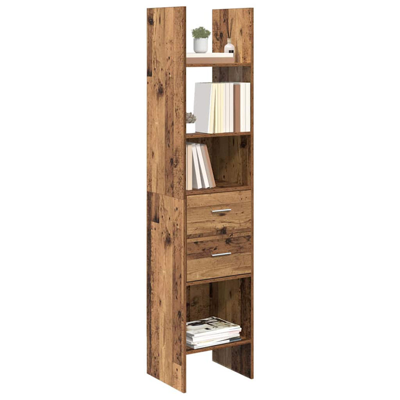 Book Cabinet Chipboard Standing Shelf Rack, Brown