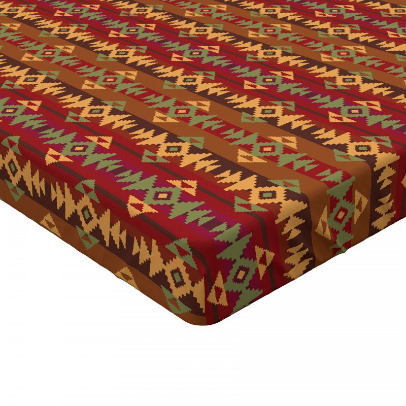 Microfiber Geometric Fitted Sheet, Full Fitted Sheet