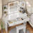Greyden Vanity Set With LED Mirror & Built-in Outlets-1582080503