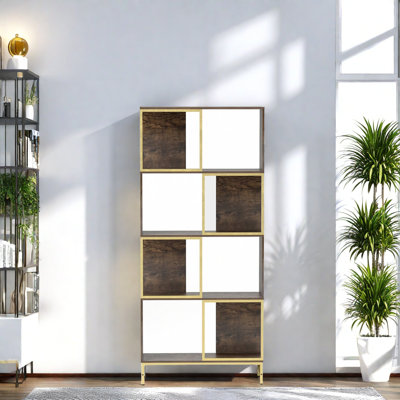180.3cm H x 79.8cm W Metal Bookcase