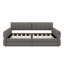 Queen Size Upholstered Platform Daybed With Two Storage Drawers, Lambswool Upholstered Bed Frame With USB, No Box Spring Needed-1963261219