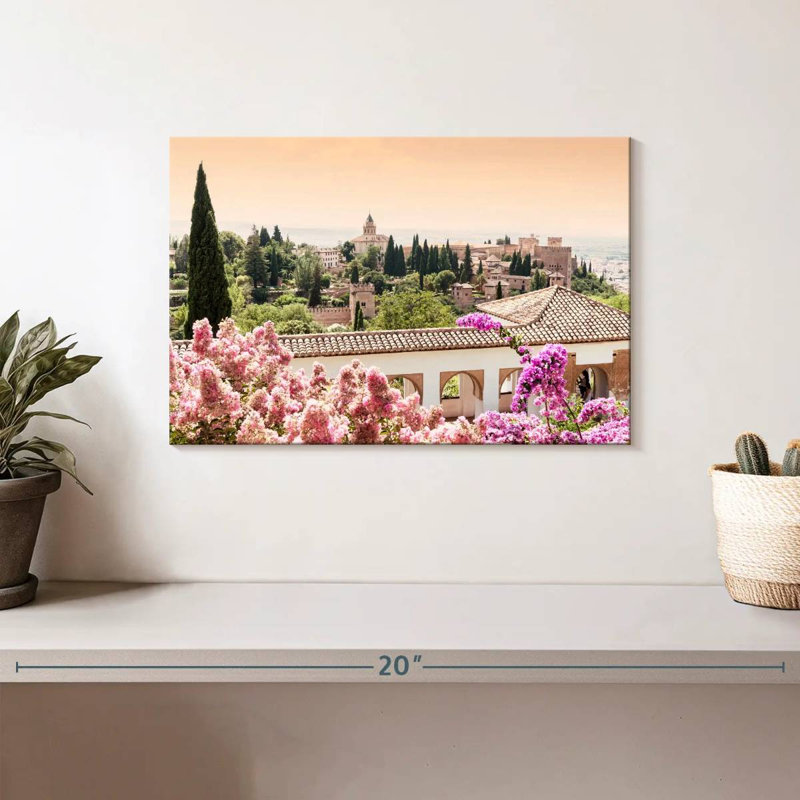 Ravi fleurs des jardins de l'Alhambra, H 8 po x l 12 po