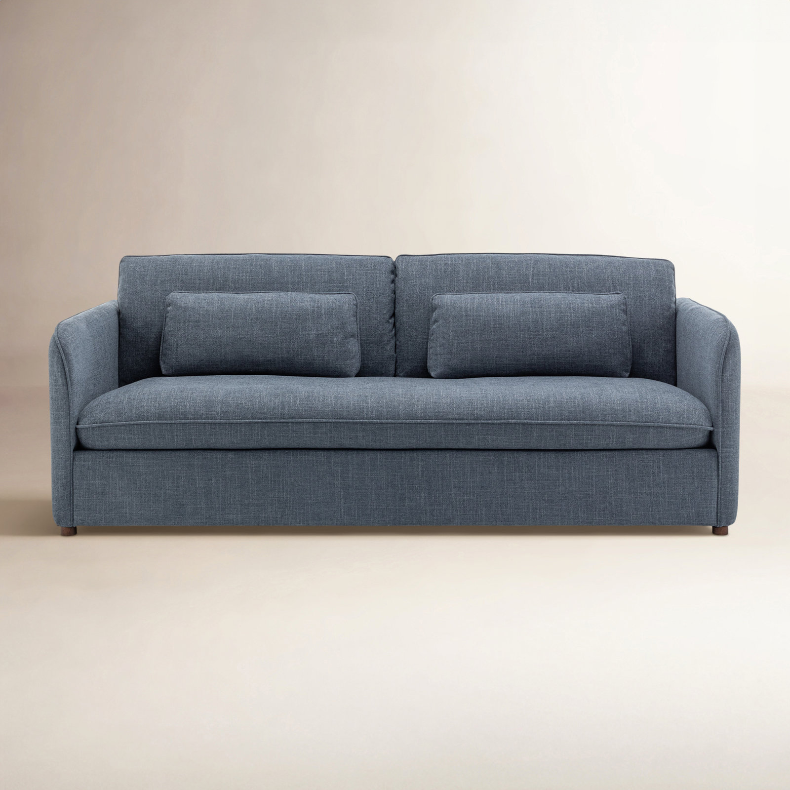 Faye 84” Upholstered Sofa, Blue