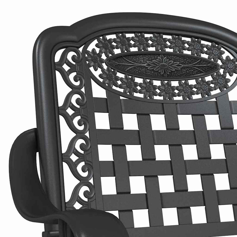 Patio Dining Armchair, Black