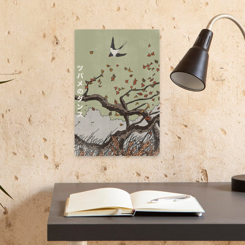 Art contemporain, art abstrait d'automne, H 18 po x l 12 po