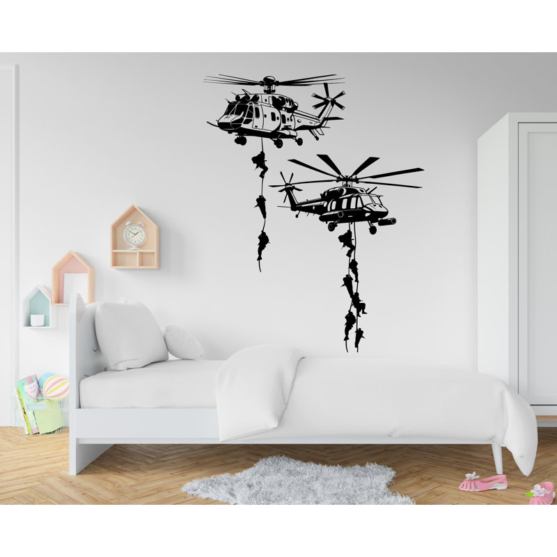 Adhésif décoratif militaire US, H 23 po x l 18 po, Bleu glacier