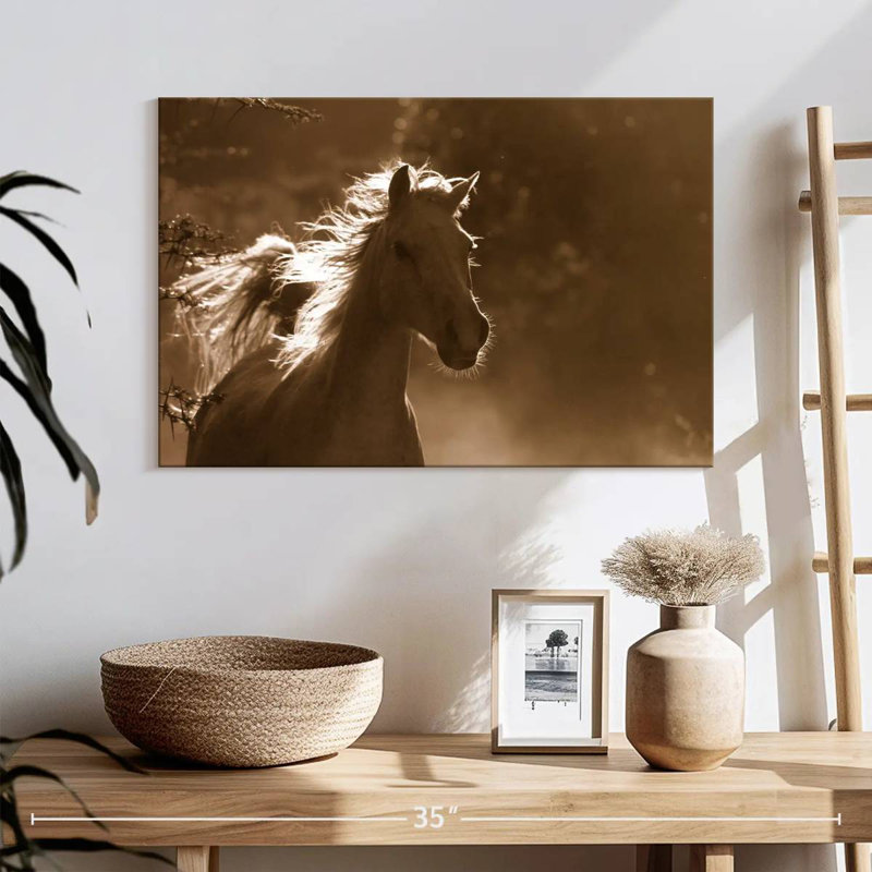 Cheval arabe sauvage Brampt, H 16 po x l 24 po