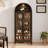68" Tall Arched Storage Display Cabinet-2133944932