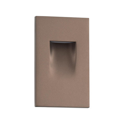 East Grove Home Builder Essentials Indoor or Outdoor 120V Input LED Step or Patio Deck Light Vertical Orientation with 3-CCT 2700K-3000K-4000K Selectability in Bronze