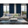 Tapis fait main Equelle ivoire et cobalt