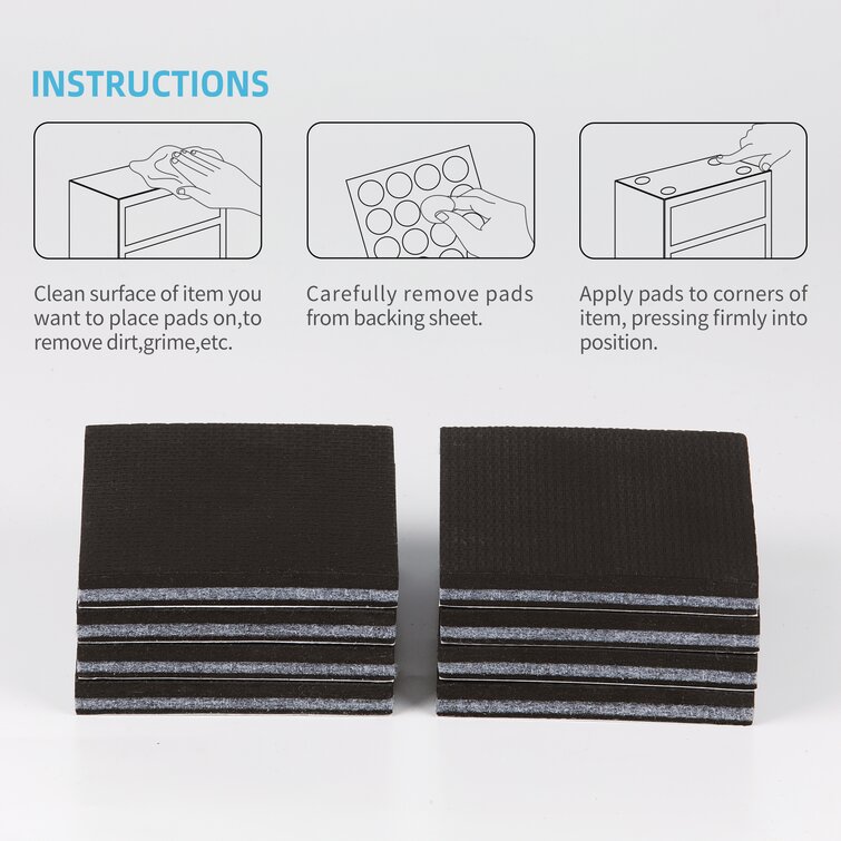 BIKAHOM Non Slip Furniture Pads - Premium16 Pcs 2*2 Chair Leg