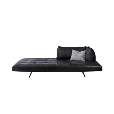 Faux Leather Chaise Lounge