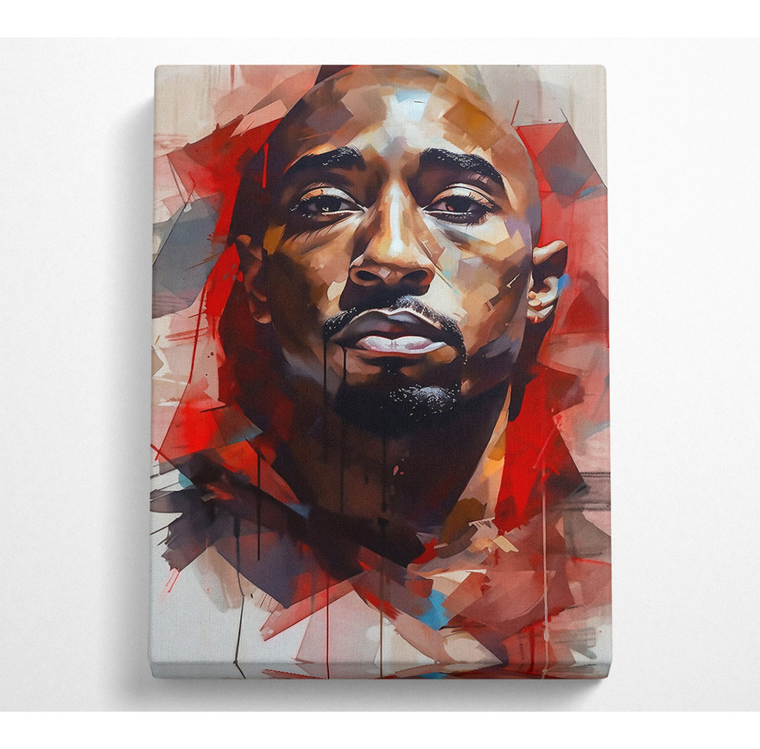 Tupac Sketch - Einzelner Bilderrahmen Kunstdrucke auf Leinwand