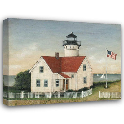 "Breakwater Bay Brown", art sur toile tendue par David Carter Gallery: Maison du phare