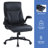 Kustaa Faux Leather Ergonomic Design Office Task Chair Desk Executive Chair with Flip-up Armrest-318445588