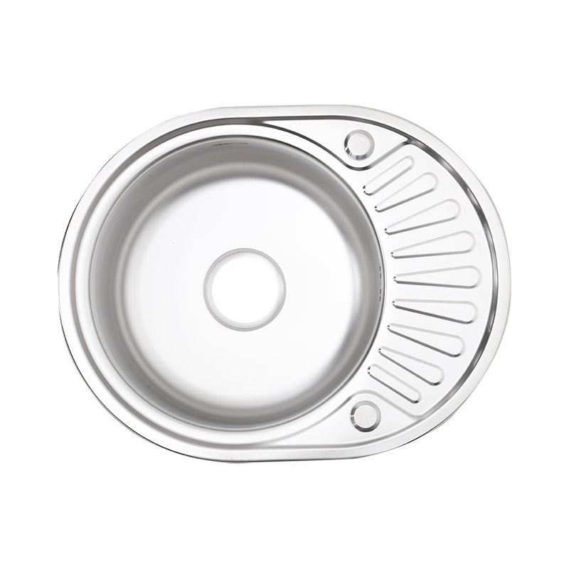 Belfry Kitchen Shawnta 45mm W Single Bowl Stainless Steel Kitchen Sink with 2 Faucet Holes