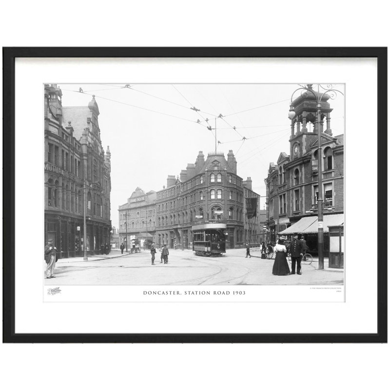 Doncaster, Station Road 1903 - Single Picture Frame Print, 60cm H x 80cm W x 2.3cm D