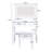 New Large Mirror Vanity Desk For Bed Room  , Modern Makeup Vanity Set With Power Outlet And Hair Dryer Holder, 5 Drawers , 3 Lighting Color Adjustable Dressing Table For Bedroom, White Color