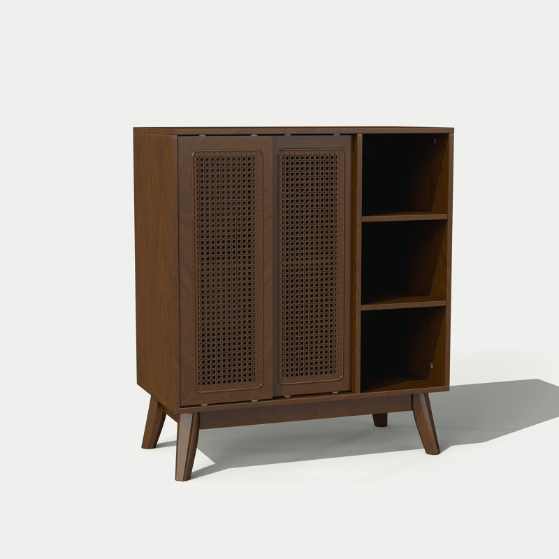Buffet Mid-Century moderne, Bois foncé