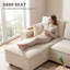 Canapé avec chaises doubles, canapé modulaire en U, beige-52456726