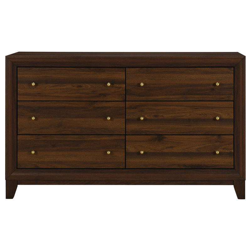 Commode 6 tiroirs Welsley Noyer