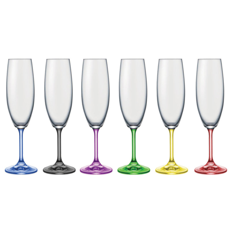 Ensemble de 6 pièces 7 oz Ociuso Ensemble de flûtes en cristal