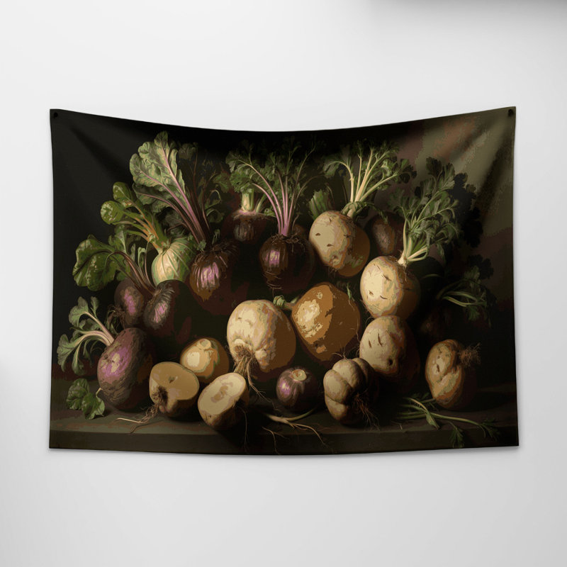 Tapisserie murale légumes Rutabaga, 88 po x 104 po