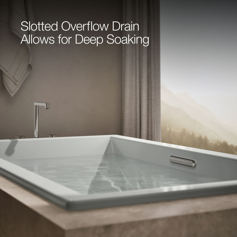 Underscore® 72" x 42" Soaking Bathtub, Ice Grey