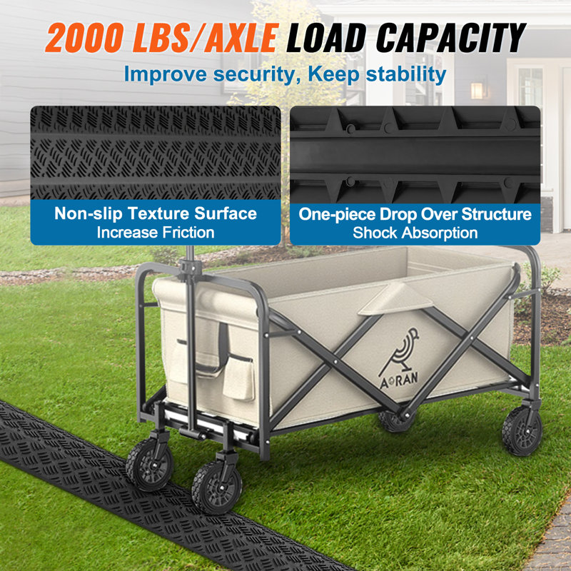 VEVOR Rubber 39.37'' L Threshold Ramp