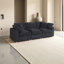  Ensemble de canapé modulaire en chenille modulaire de 128 po avec coussins à fermeture à glissière, repose-pieds et 5 coussins, ensemble de canapés reconfigurables gris à 6 places-116737703