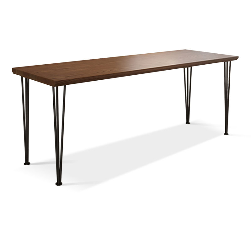Bureaux rectangulaires bruns en bois massif, H 29,53 po x l 70,87 po x P 23,62 po 