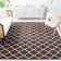 Rodgers Hand Woven Flat Weave Banana Silk/Wool/Cotton Geometric Rug in Brown