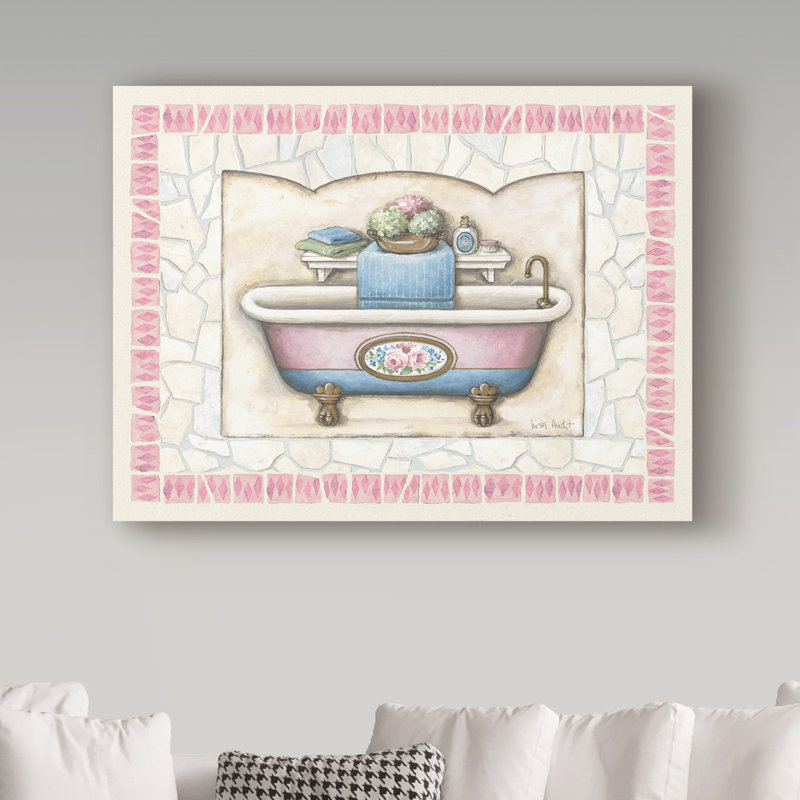 « salle de bain c », publicité sur toile tendue, H 14 po x l 19 po
