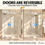 Porte de douche coulissante simple sans cadre avec verre transparent 3/8 po Serenity l 56 po x H 79 po-97146952