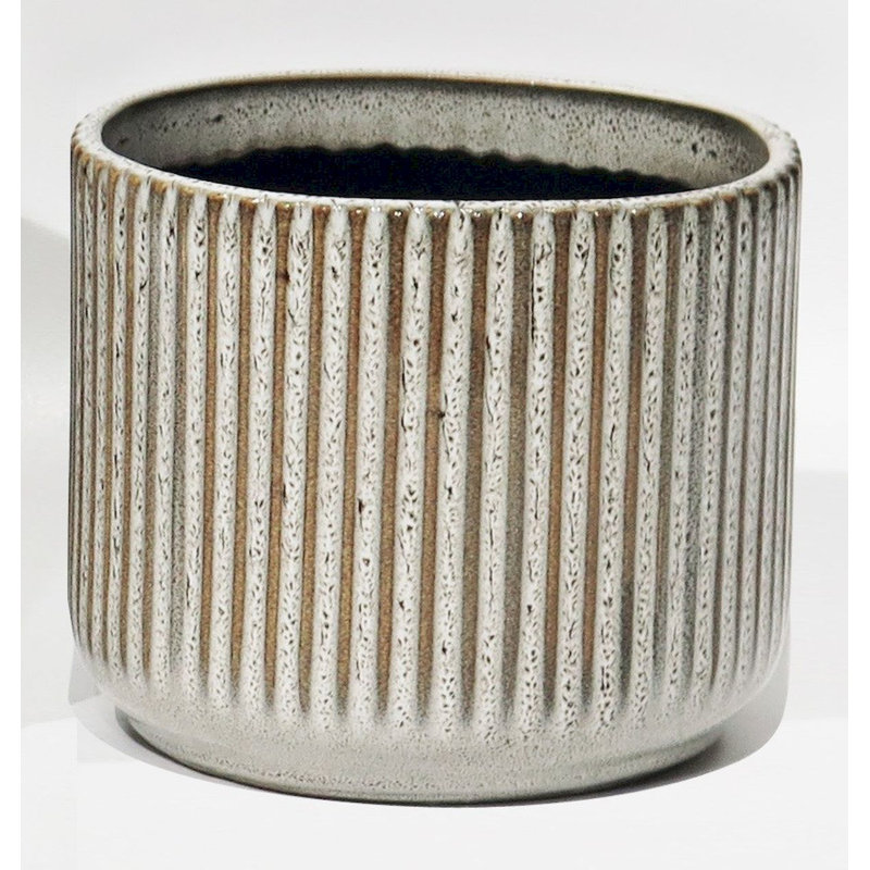 Anah Ceramic Pot Planter, 4.1" H x 4.7" W x 4.7" D, Taupe