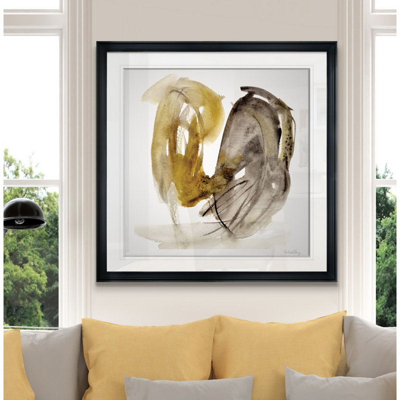 CALENDULA II - reproduction d'art, H 28 po x l 28 po x P 1,5 po, Cadre noir