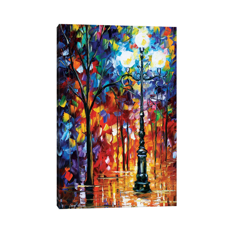 Light In The Alley by Leonid Afremov - Painting on Canvas, 66.04 cm H x 45.72 cm W x 1.91 cm D, Wrapped Canvas