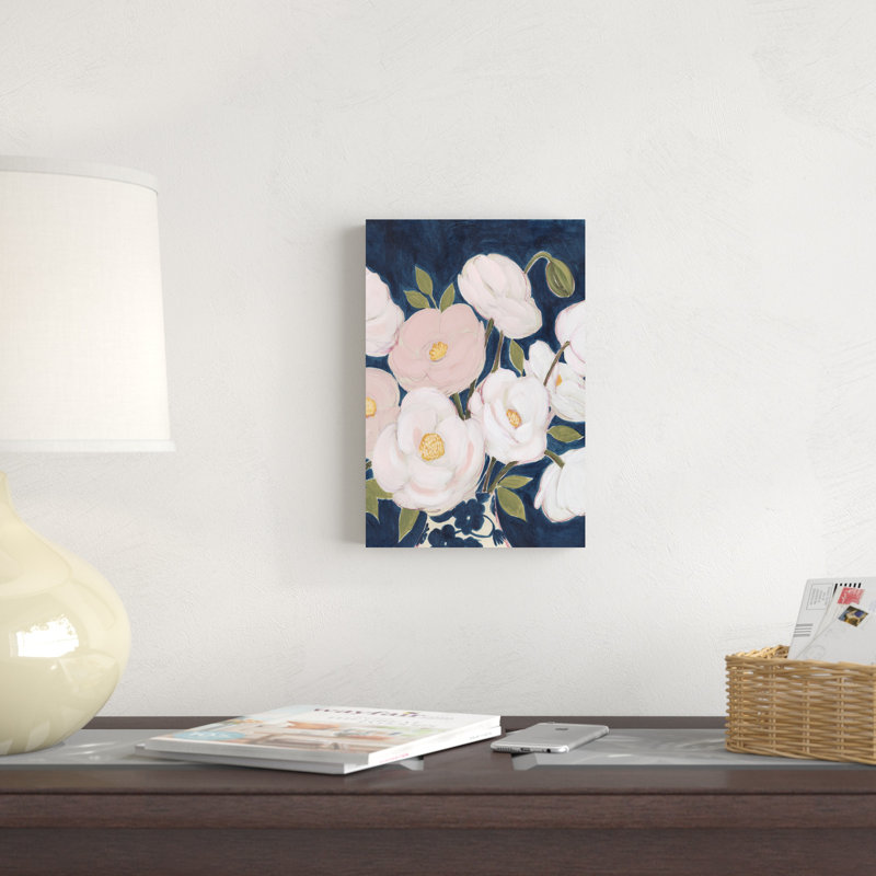 «Florescence II» par Grace Popp - peinture sur toile tendue, H 12 po x l 8 po