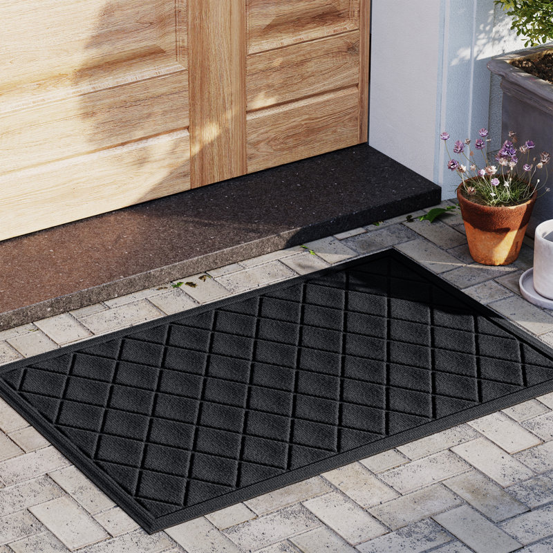 Paillasson aqua seawell argyle, Anthracite, Rectangle 24" x 36"