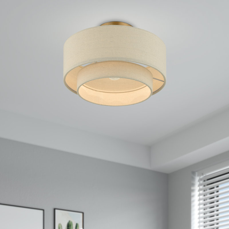Plafonnier semi-encastré 1 lumière Charleeann 13 cm