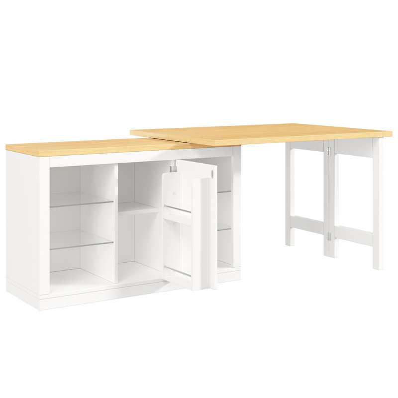 120 cm W Kitchen Island, White