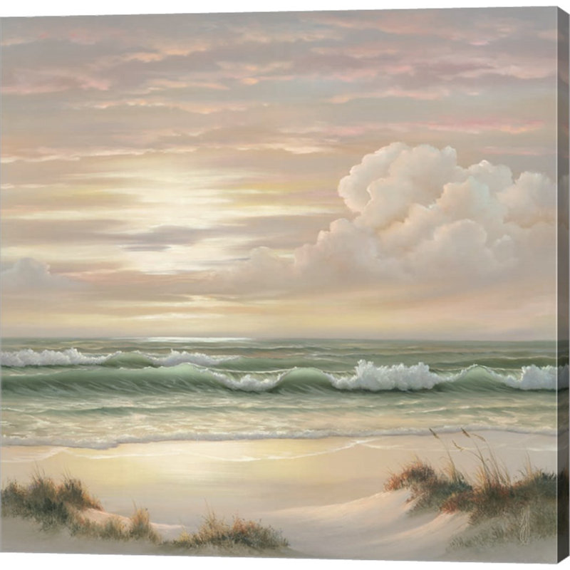 «Coastal Dusk II» par Georgia Janisse, art mural sur toile, H 24 po x l 24 po x P 1,5 po
