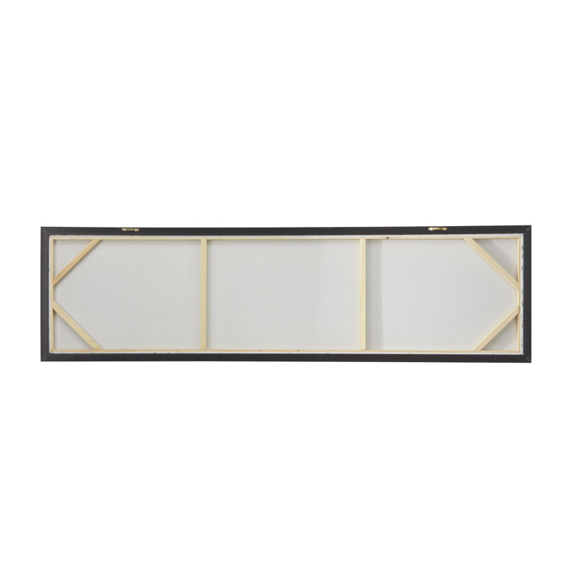 Canvas Abstract Living Room Gray Framed Wall Art with Silver Frame