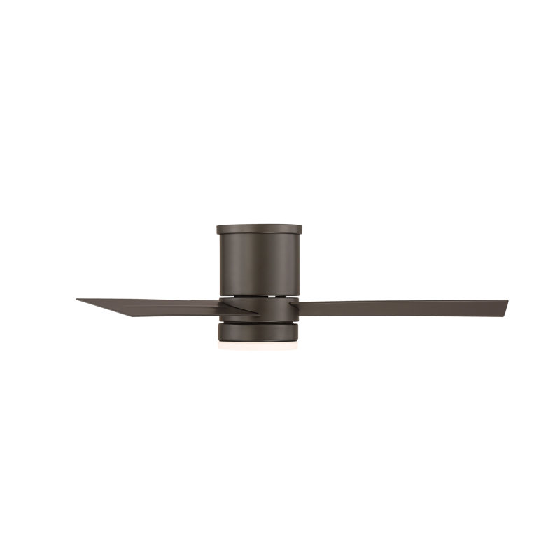 Axis 3 - Blade Outdoor Smart Flush Mount Ceiling Fan with Remote Control and LED Light Kit Included, Works With Alexa and iOS / Android App
