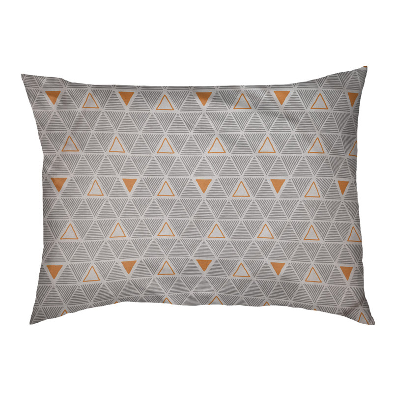 Coussin pour chien Chen, Moyen (l 40 po x P 6,5 po x H 30 po), Orange et gris